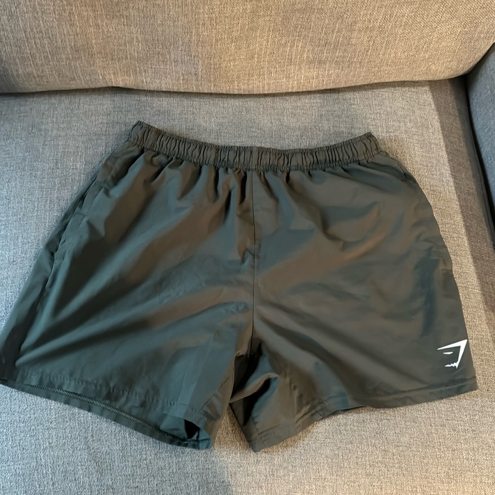 Gymshark Men's Large Shorts - Green, Comfort Fit for Gym & Casual Wear